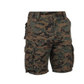 Woodland Digital Camo Twill Battle Uniform Combat Shorts (XS to XL)